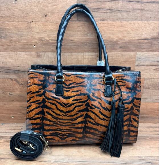Patricia Nash Handbags - Patricia Nash Leather Primrose Satchel Handbag  Animal Print Tiger bag tote